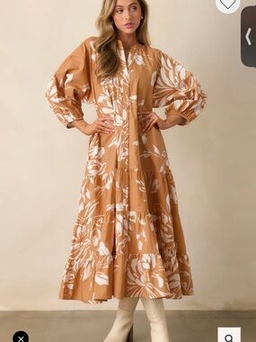 Prosperina Adelaide Fawn Brown Dress Size XS NWT